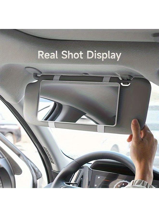 Ultra Thin Black Car Sun Visor Makeup Mirror With Adjustable Shoulder Strap Easy To Install For Cars SUVs Trucks - Image 4