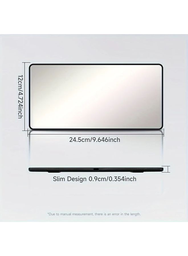 Ultra Thin Black Car Sun Visor Makeup Mirror With Adjustable Shoulder Strap Easy To Install For Cars SUVs Trucks - Image 3