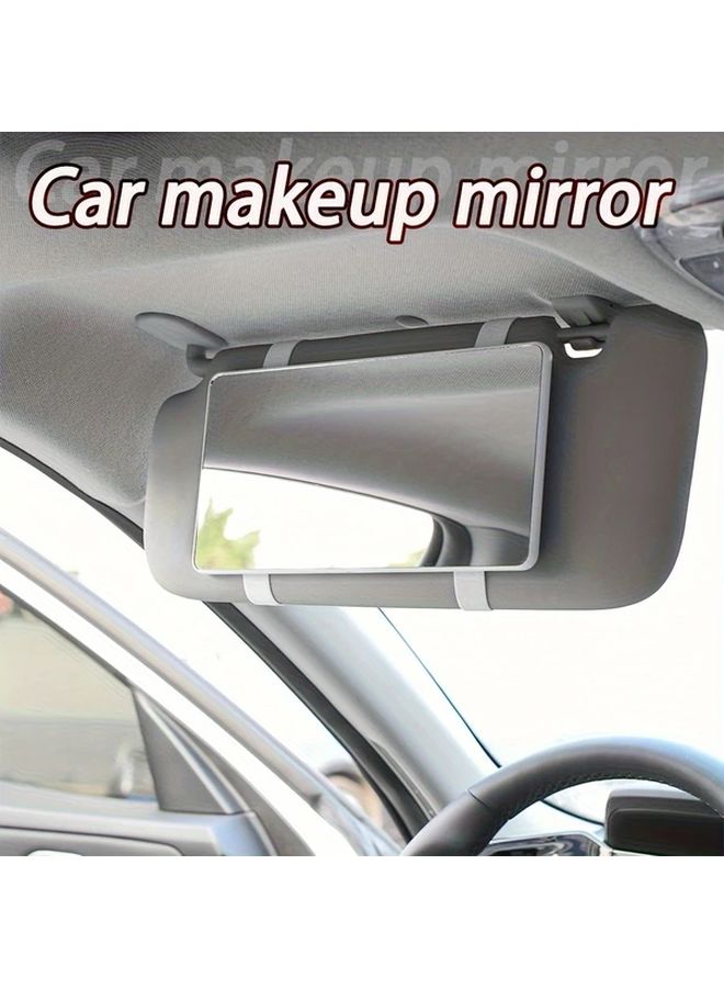 Ultra Thin Black Car Sun Visor Makeup Mirror With Adjustable Shoulder Strap Easy To Install For Cars SUVs Trucks - Image 1