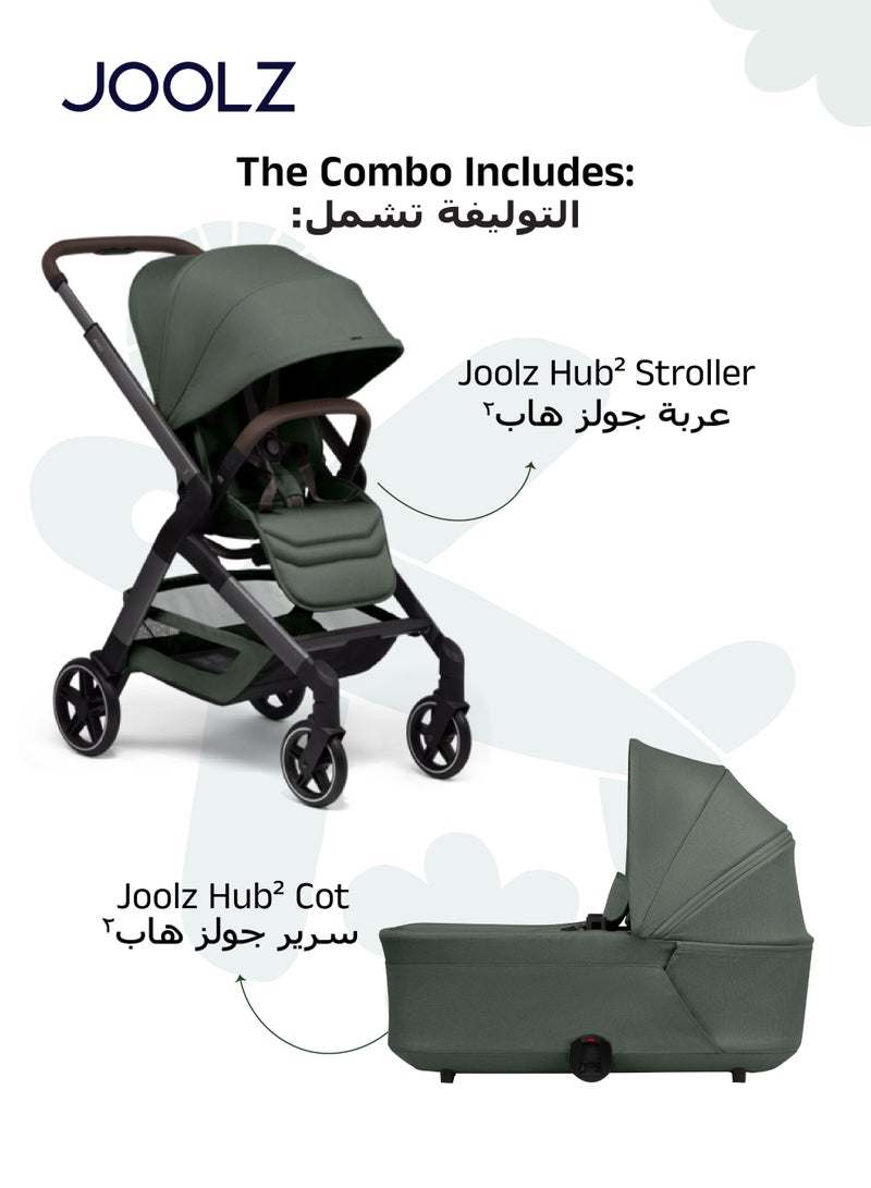 جولز عربة أطفال حضرية مدمجة مع سرير حديثي الولادة | طي بيد واحدة | مقعد قابل للعكس والاستلقاء | مرتبة قابلة للتنفس | مظلة حماية شمسية | نظام تعليق ناعم | ٦٦×٥٢×١٠٥ سم - Image 3