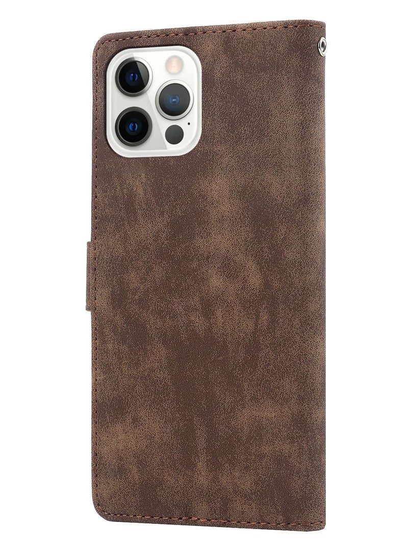 Suteni حافظة جلدية قابلة للطي مع فتحات للبطاقات لهاتف iPhone - Image 2