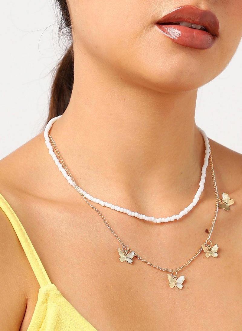 SOHI Casual Multi-Layer Artificial Necklace Jewellery  - Image 1