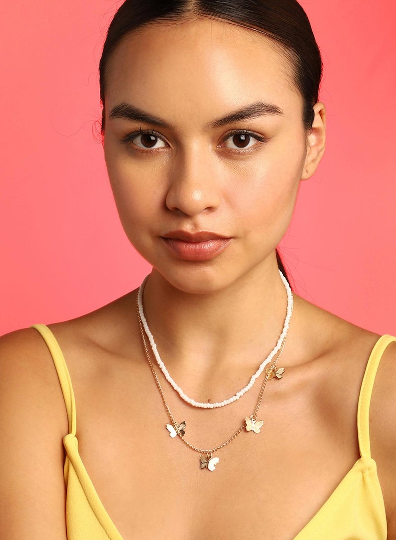 SOHI Casual Multi-Layer Artificial Necklace Jewellery  - Image 5