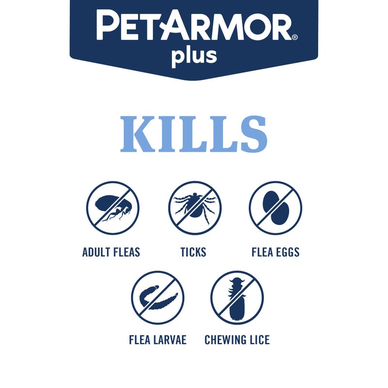 PetArmor Plus Flea and Tick Prevention for Dogs, Medium Dog Flea and Tick Treatment, 3 Doses, Waterproof Topical, Fast Acting (23-44 lbs) - Image 4