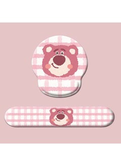 Combination Silicone Suit Wrist Pad Keyboard Hand-held Strawberry Bear Cute Anime Two-piece Wrist Pad Hand-held Mouse Pad-Colour:Product+opp Bag Packaging-Pattern:G07+G24-MH030-14