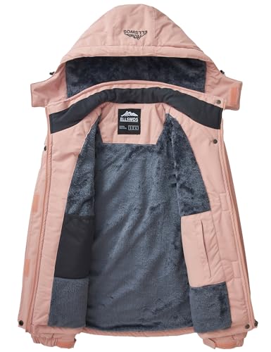 ELLSWOS Womens Winter Coats Waterproof Ski Jacket Warm Snow Jackets Windproof Windbreaker Hooded Raincoat - Image 5