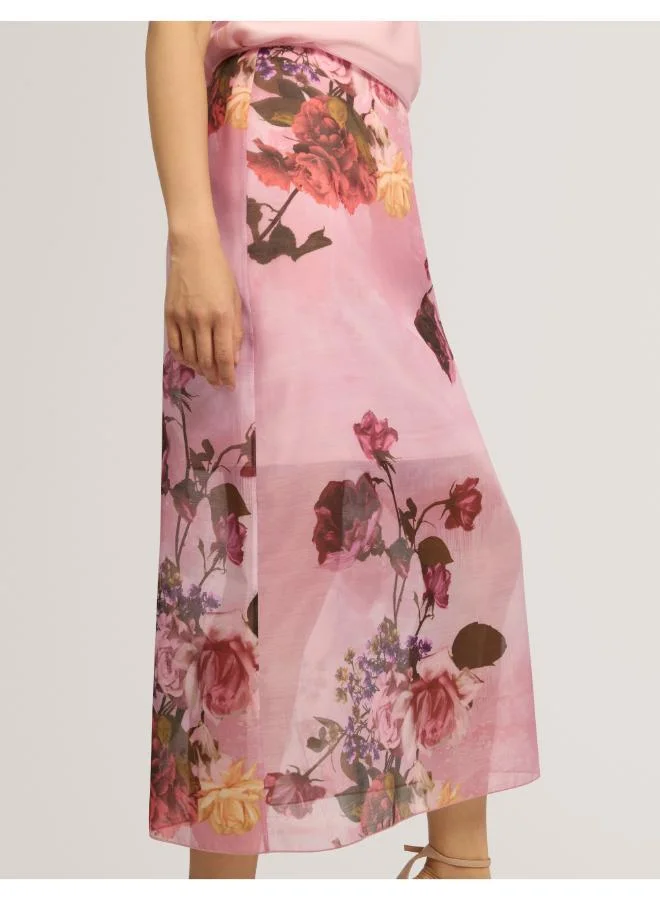 Ted Baker  Printed Organza Overlay Midi Skirt for Women | Best Price UAE