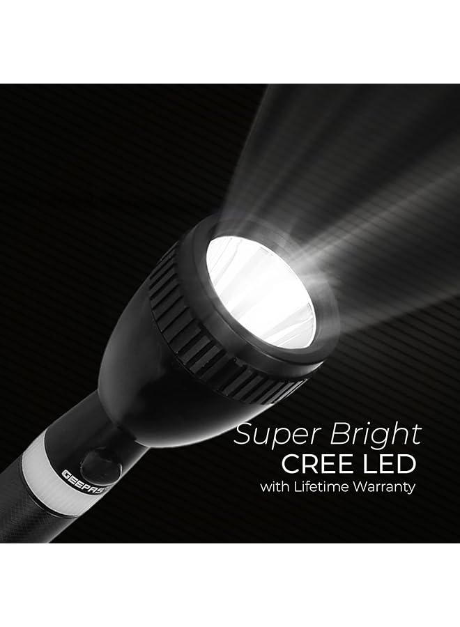 GEEPAS Rechargeable LED Flashlight Portable & Lightweight GFL3827 3000mAh Battery 3hrs Working Ideal for Indoor & Outdoor Activities Powerful Torch for Camping Hiking & More - Image 5