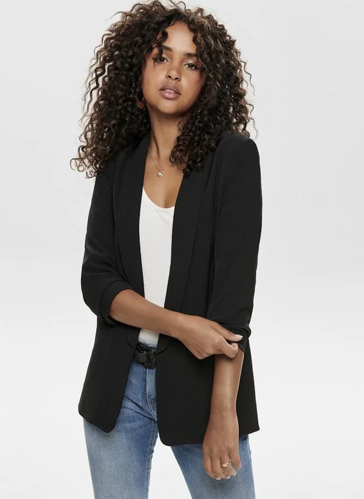 اونلي Ruched Sleeve Relaxed Fit Blazer