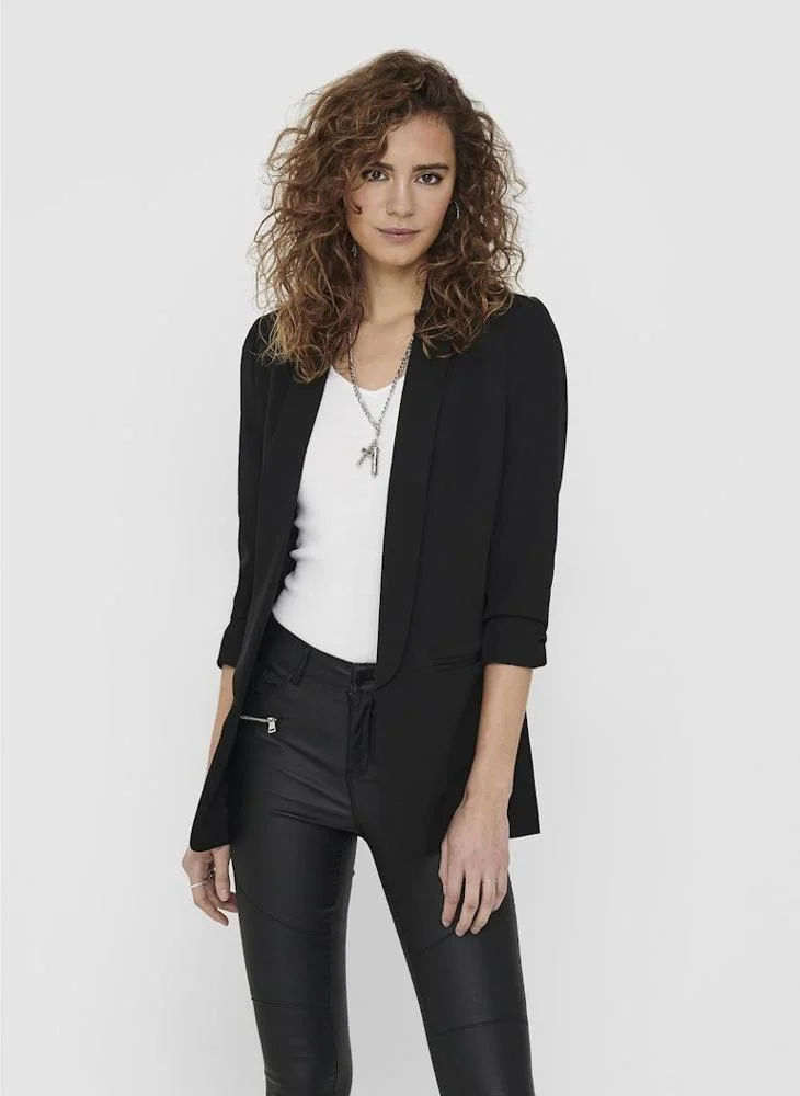 اونلي Ruched Sleeve Relaxed Fit Blazer