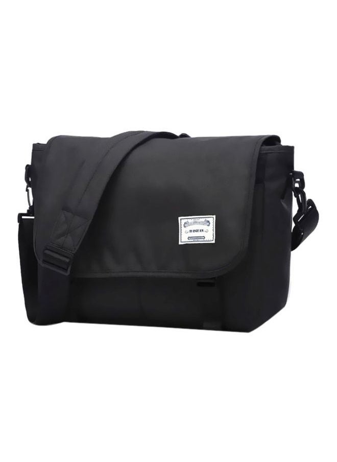 NIBEMINENT Canvas Messenger Bag Black 