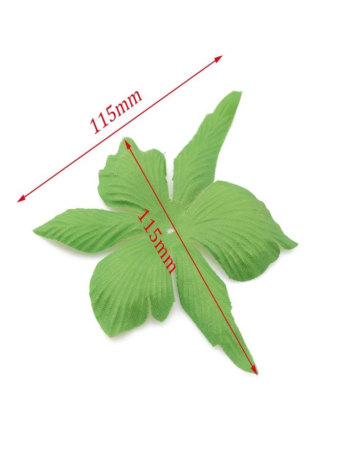 ZYAMY 50PCS Artificial Floral Calyx Petals Green Circular Fabric Floral Base with Holes for DIY Wedding Party Decorations Crafts Scrapbooking Accessories - Image 2