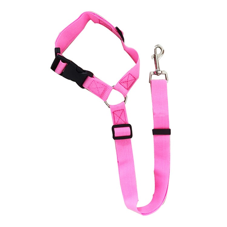 Loquat 2-in-1 Dog Lead Car Safety Belt Pink