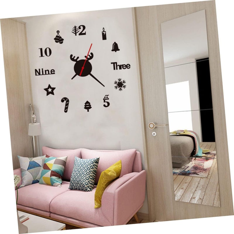 klarako 1pc Clock Wall Decor Frameless Mute Acrylic Room Christmas Hanging Art DIY Series Living - Image 5