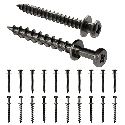 laffeya Picture Hanging Screws, Double-Headed Bear Claw Screw, 4in1 Hooks for Sawtooths, D-Rings, Wire and Keyholes (40, Black Mix Size) - Image 1