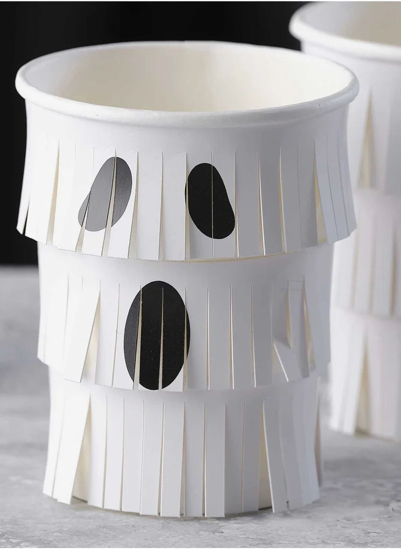 Ginger Ray Fringe Ghosts - Halloween Paper Party Cups