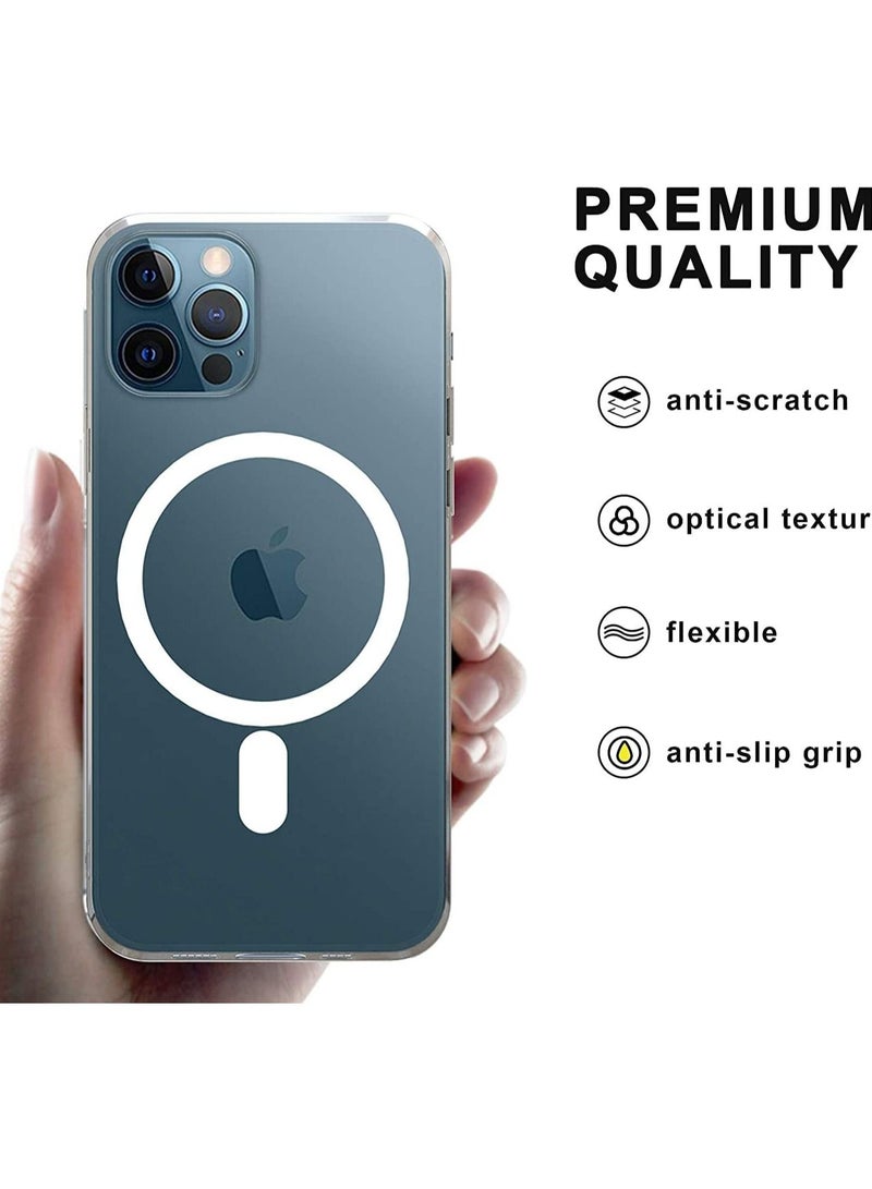 Magnetic Wireless Charging Clear Case designed for iPhone 13 Pro 6.1" Crystal Cover Compatible with Magsafe - Image 2