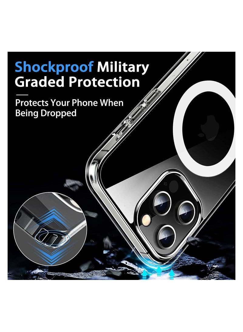 Magnetic Wireless Charging Clear Case designed for iPhone 13 Pro 6.1" Crystal Cover Compatible with Magsafe - Image 4