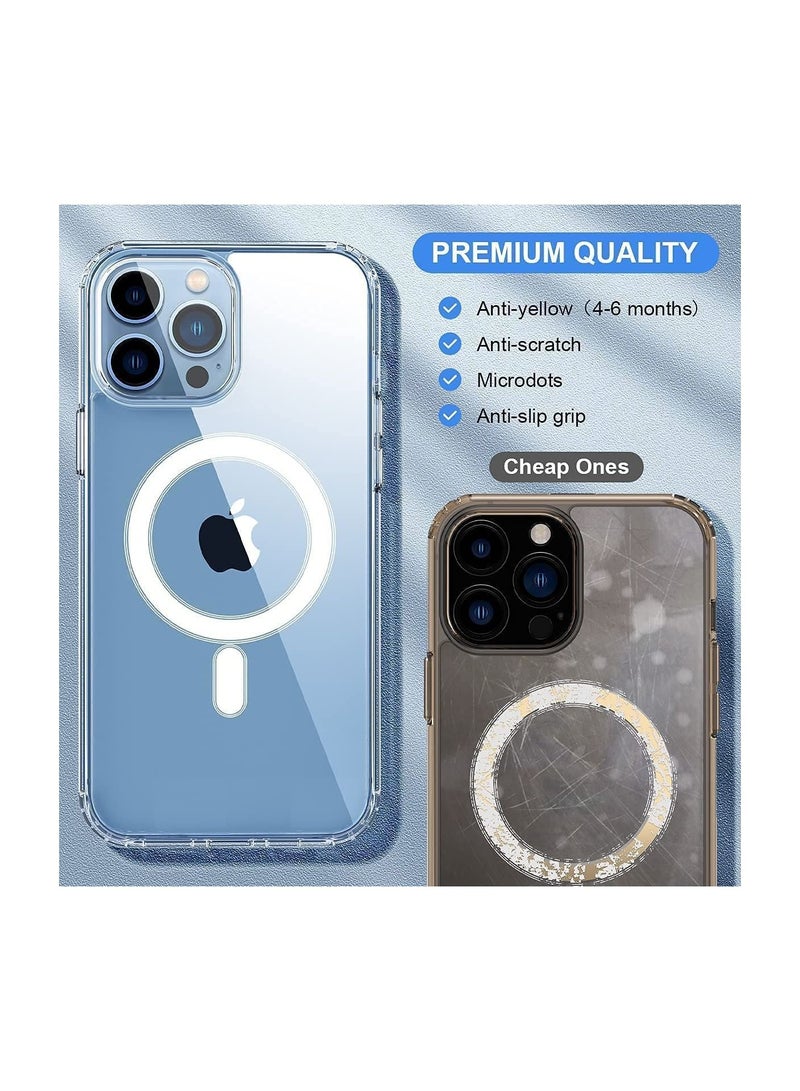Magnetic Wireless Charging Clear Case designed for iPhone 13 Pro 6.1" Crystal Cover Compatible with Magsafe - Image 3