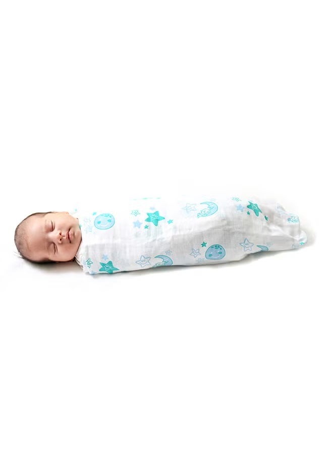 Newborn Swaddle Blanket Wrap | Baby Swaddle Wrap Sleep Sacks for Baby Girls Boys | Baby Swaddle 0-6 Months essentials | Organic Cotton Muslin Baby Wrap Swaddle With Sky Theme Of Moon And Earth - pzsku/Z946D5FBF98D6E537999DZ/45/_/1734758272/990488ca-6e02-4f50-a903-7fa60325bad6