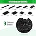 MANNIDOO 1200 Pieces Flat Pieces 9 Sizes Classic Moc Parts and Pieces Tiles Expansion Set Compatible with All Major Brands Building Bricks Bulks for Smooth Surface Black - Image 4