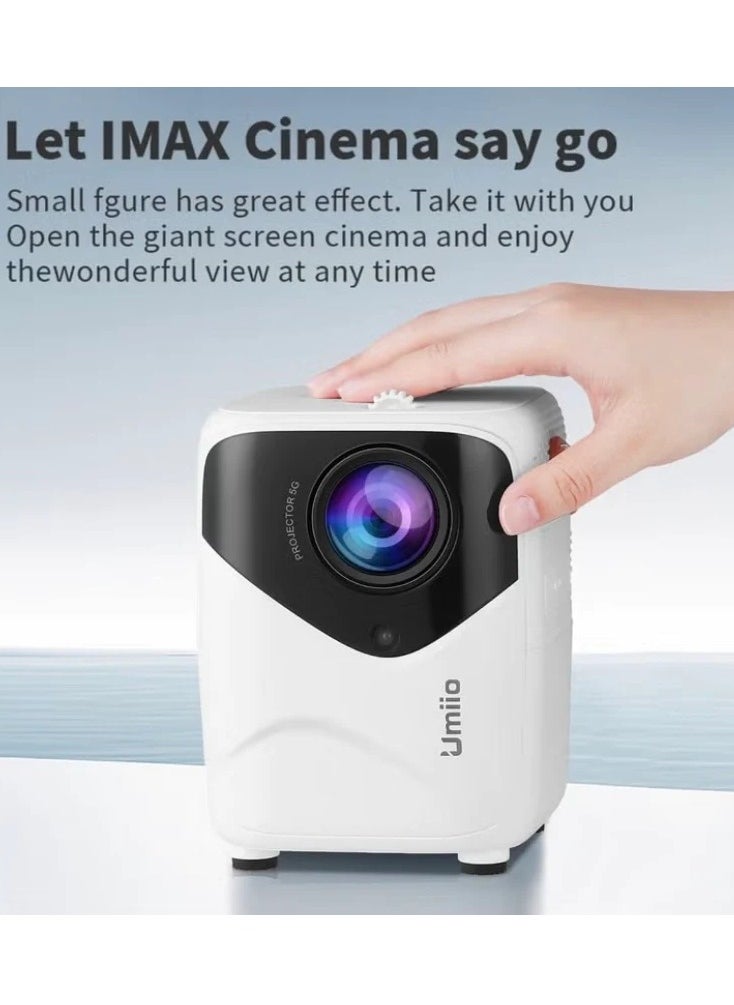 Umiio Portable Wifi Projector Android and Bluetooth Intelligent 50-150 Inches Screen Projector 1200 Lumens  - Image 1