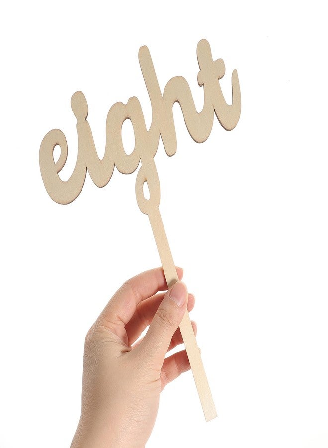 Tinksky 12pcs One-Twelve Wooden Table Numbers on Sticks for Wedding Party Decoration - Image 3