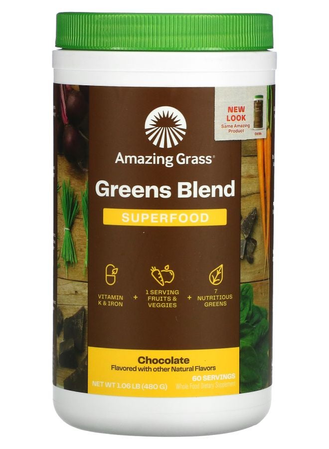 Amazing Grass Green Blend Superfood Chocolate 1.06 oz (480 g) 