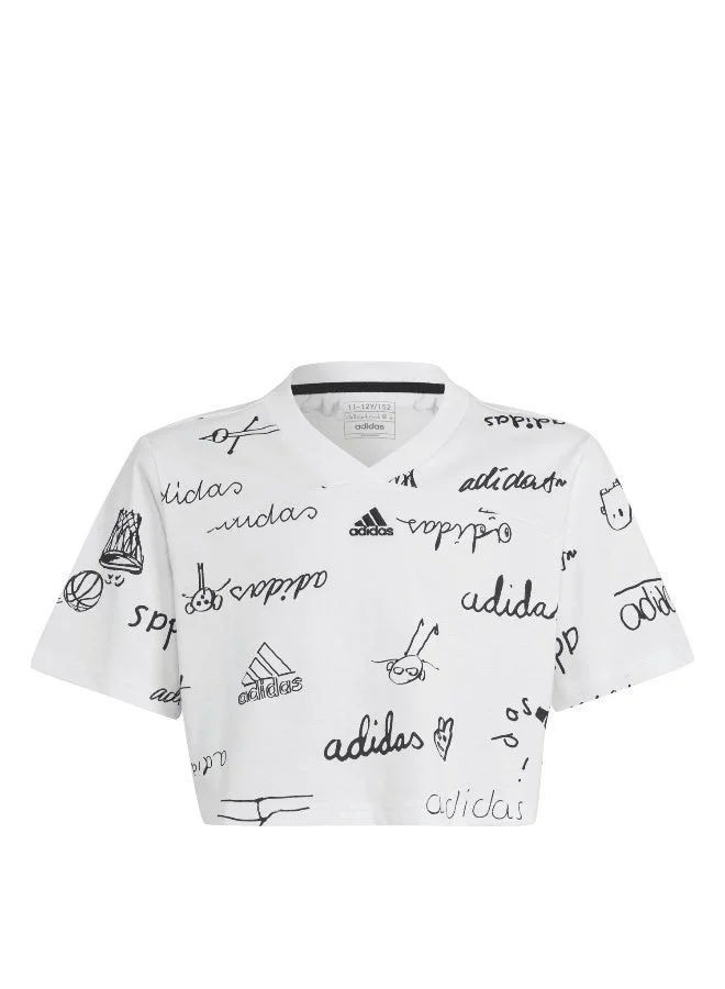 اديداس تيشيرت قصيرة للأطفال Brand Love