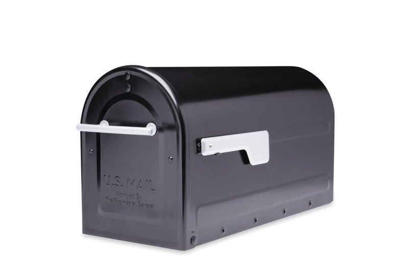 Architectural Mailboxes 79007BSR10 Boulder Postmount Mailbox Large Black