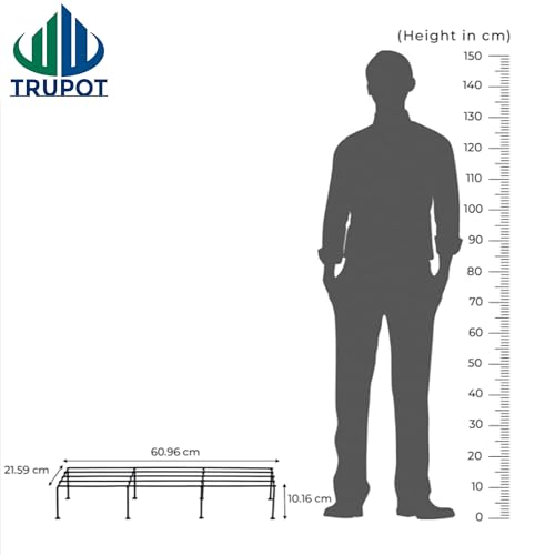 TRUPOT Multiple Black Metal Plant Stand | Plant Stand for Balcony | Outdoor Indoor planter (Set of 4) - Image 4