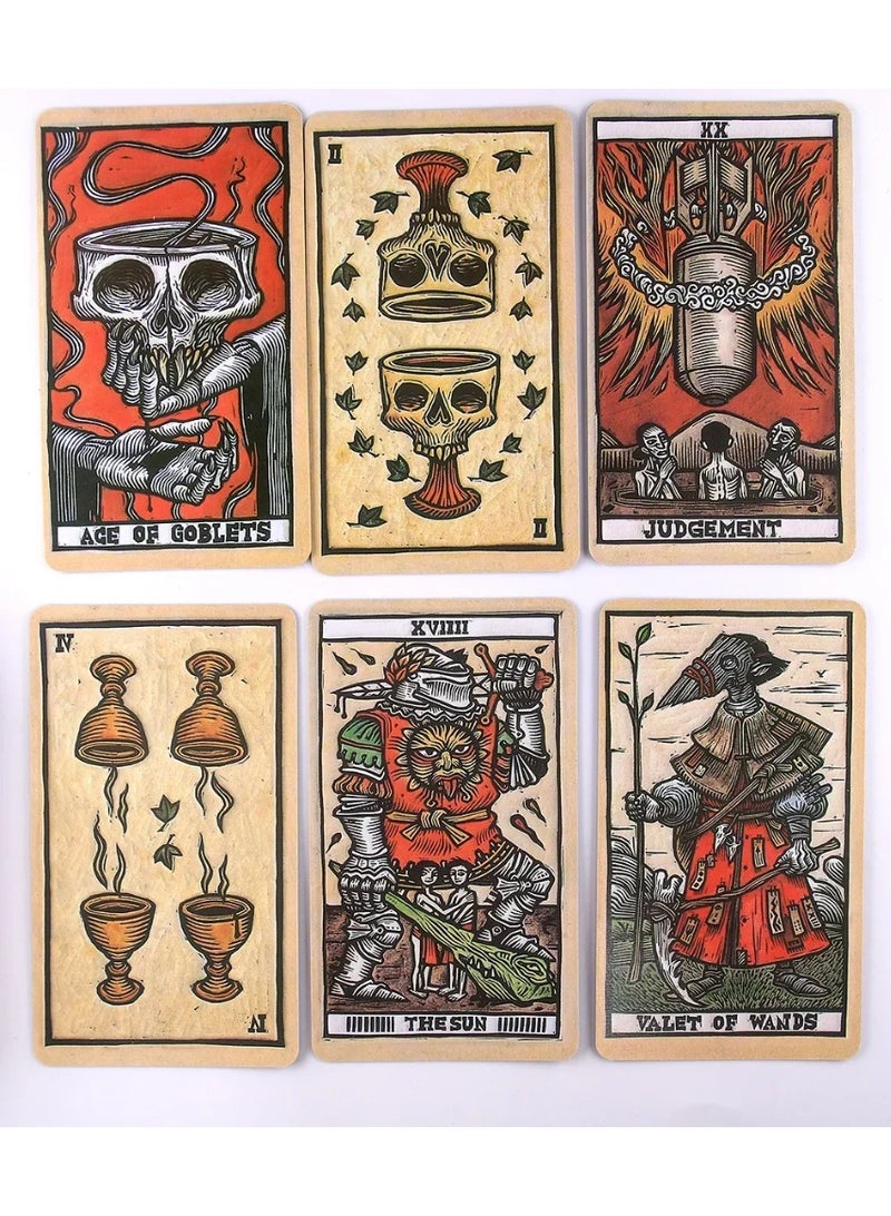 NIBEMINENT Tarot card series and guidebook "Tarot Deck and Guide" - 78 cards. Inspired by the world of Guillermo del Toro. Innovative book. Beginner's deck. Game. - Image 4