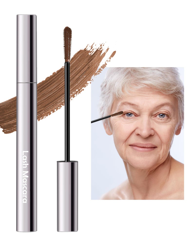 Brown Mascara for Older Women 60 Plus Tube Mscara Volume and Length for Mature Women with Thinning Lashes Hypoallergenic Prime Mascara for Sensitive Eyes Non Clumping Waterproof Long Lasting02