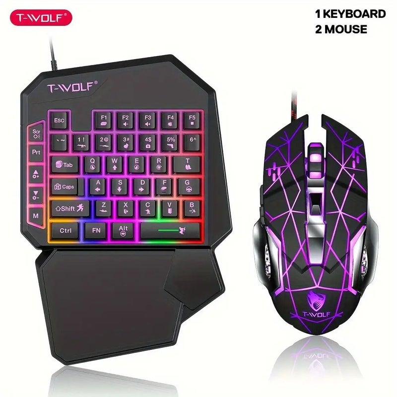 TF900 Set One Handed RGB Gaming Keyboard 35 Key Ergonomic PC Controller - Image 2