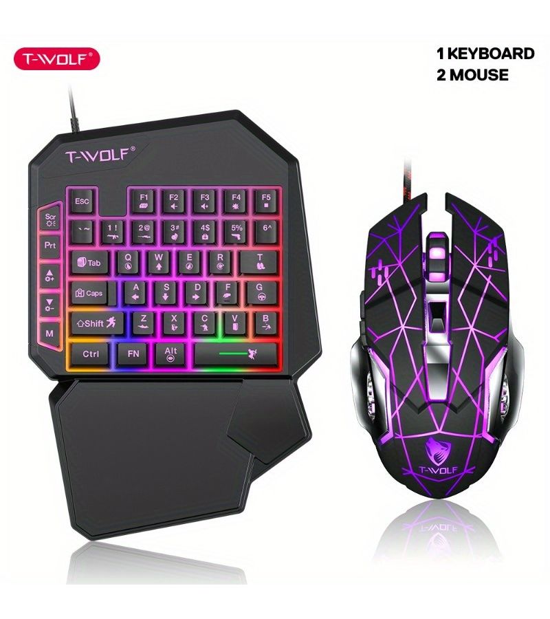 TF900 Set One Handed RGB Gaming Keyboard 35 Key Ergonomic PC Controller - Image 4
