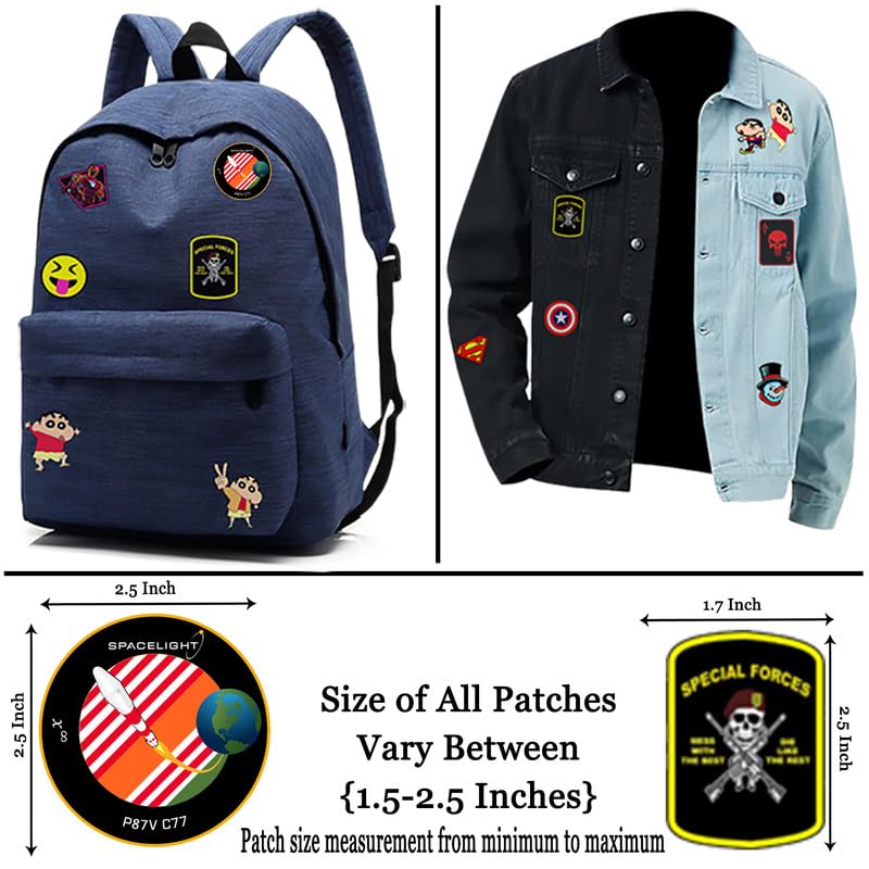 Lazychunks® Camping Adventure Wild Life Printed Patch|Multicoloured Decorative Repair Patches for Jackets,Jeans,Bags,Caps etc. - Image 4