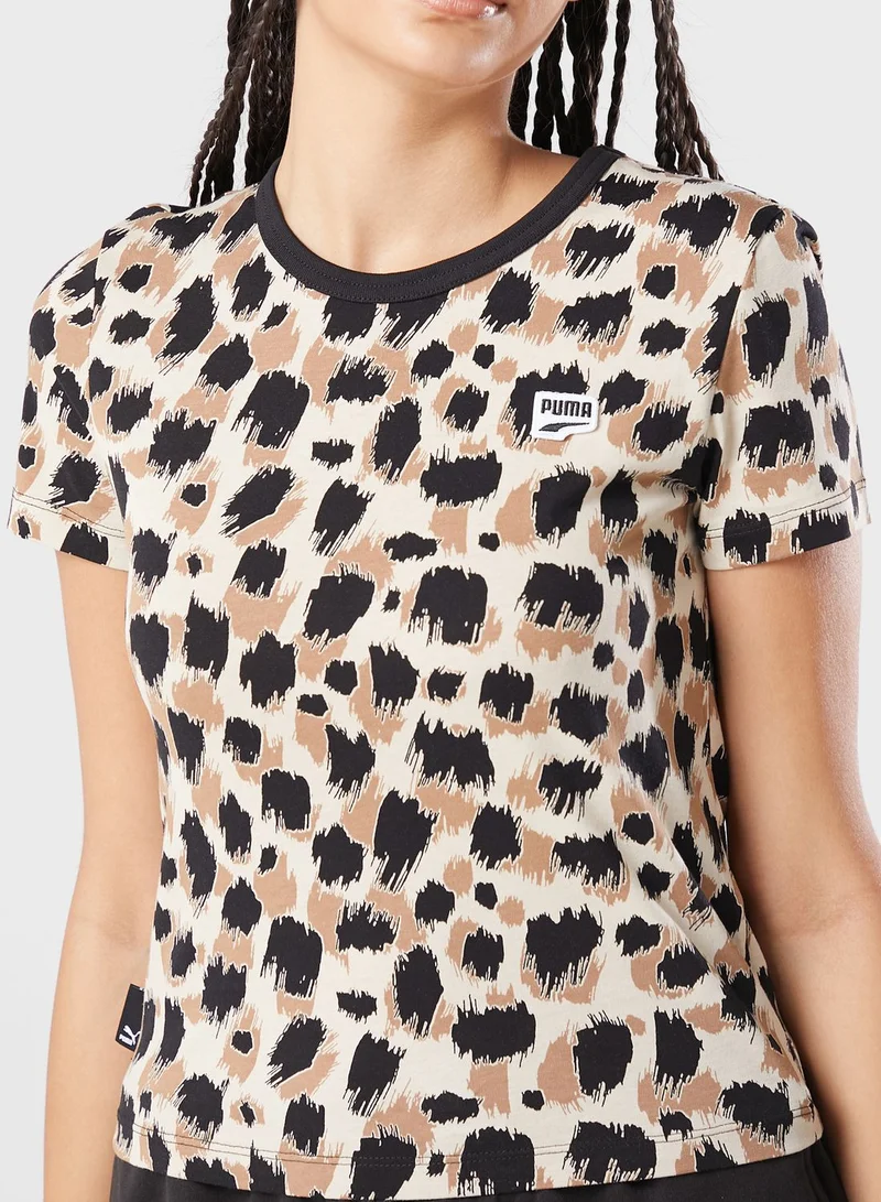 PUMA Downtown Aop Slim T-Shirt