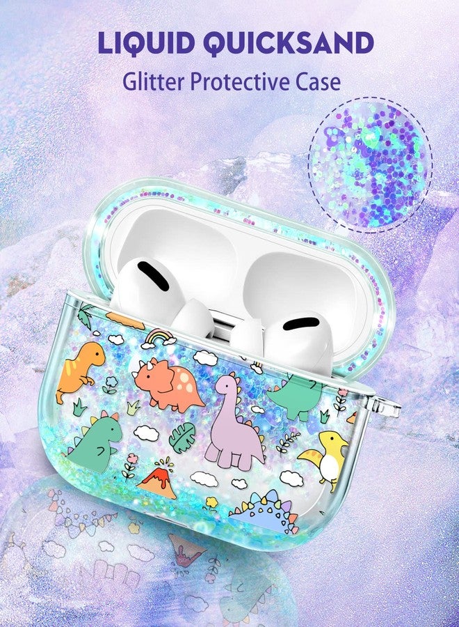 Kokaaee غطاء حماية أنيق من Kokaaee لسماعات AirPods Pro و Pro 2، بتصميم جذاب وجميل، مناسب للنساء والفتيات، مزين ببريق سائل لامع، مع سلسلة مفاتيح، متوافق مع موديلات Y2K لسماعات Apple AirPods Pro 1/2 - Image 3