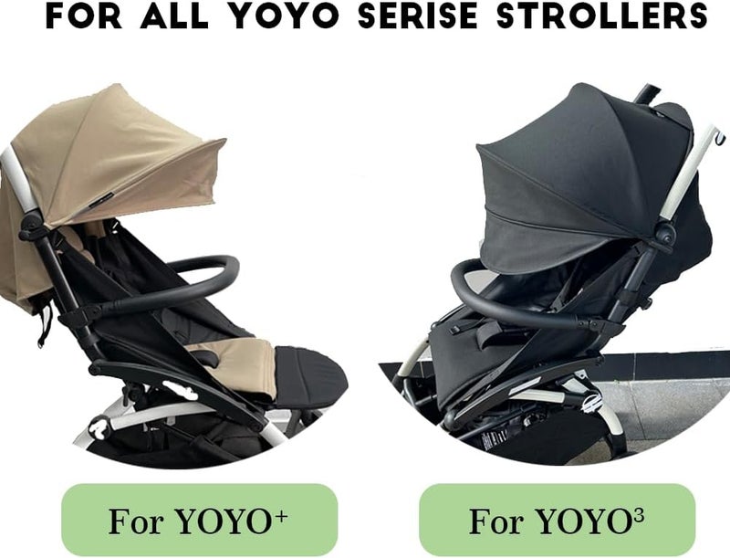 Feliliber PU Leather Stroller Bumper Bar Compatible with Stokke YOYO3, YOYO2 & Babyzen YOYO+, Foldable Armrest Handle Attachment, for All YOYO Models - Image 3