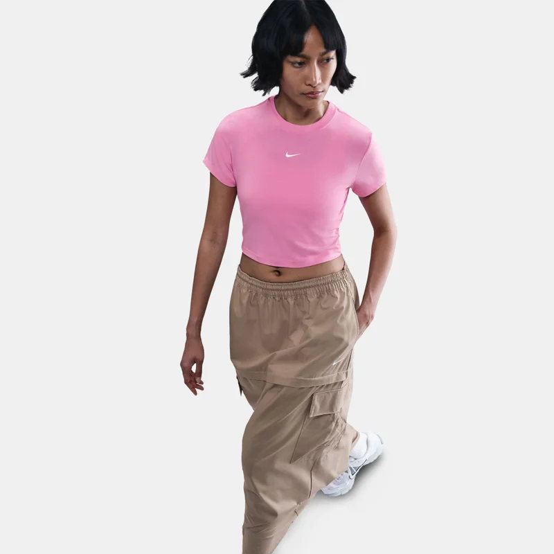 Nike Pink Women's Sportswear Chill Knit Crop Top for Women | Best Price UAE