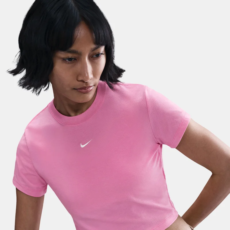 Nike Pink Women's Sportswear Chill Knit Crop Top for Women | Best Price UAE