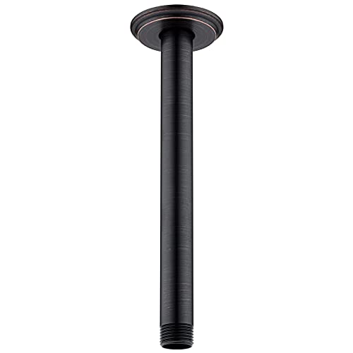 Anpean 8 Inch Shower Arm and Flange Oil Rubbed Bronze, Ceiling Mounted Shower Arm for Rain Shower Head - Image 1