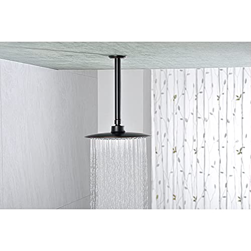 Anpean 8 Inch Shower Arm and Flange Oil Rubbed Bronze, Ceiling Mounted Shower Arm for Rain Shower Head - Image 2