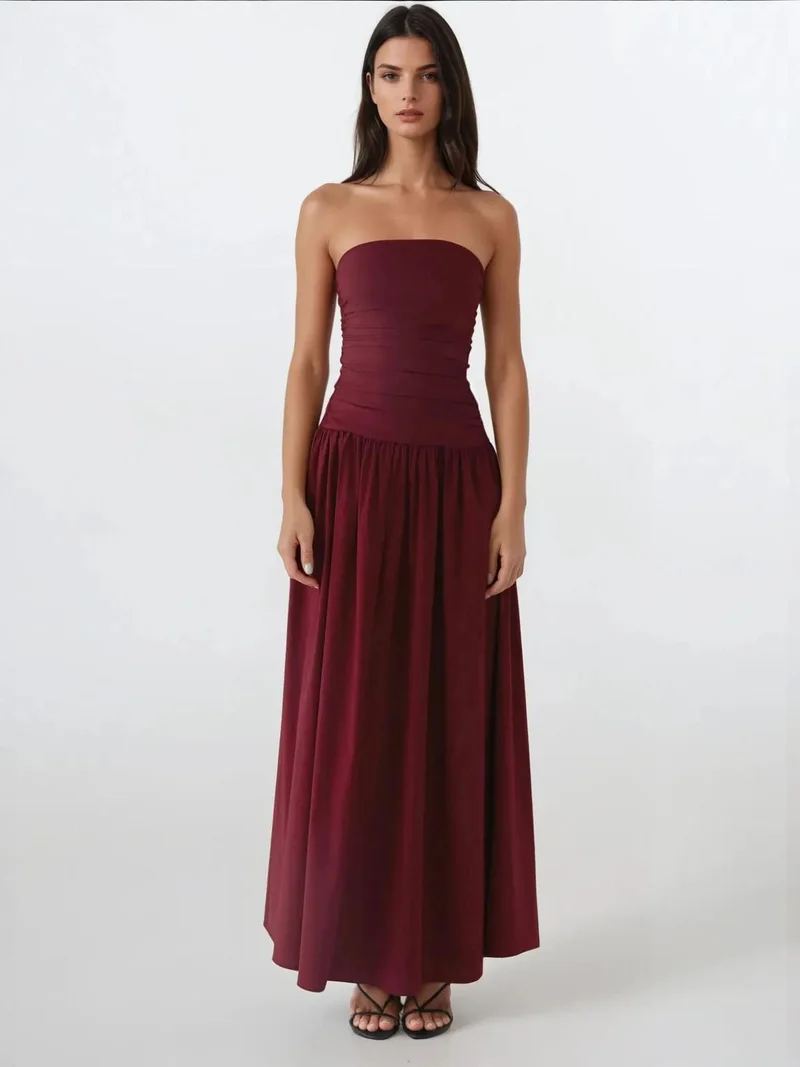 Strapless Maxi Dress Detail