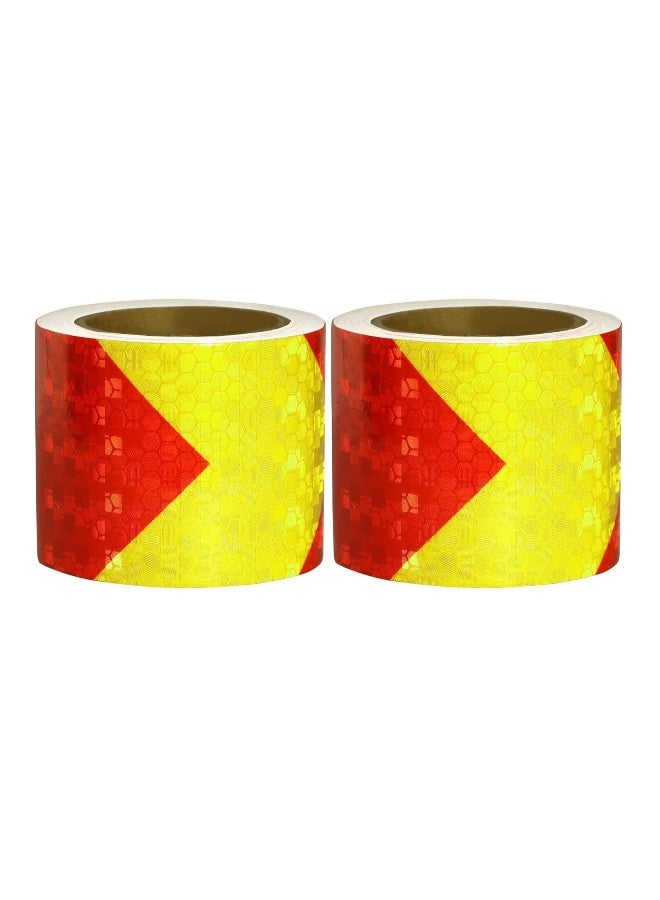 Generic Reflective Safety Tape 2 Rolls 3m x 5cm Waterproof Reflective Safety Tape High Visibility Reflector Tape Reflective Security Marking Warning Tape for Vehicles Trucks  - Image 1