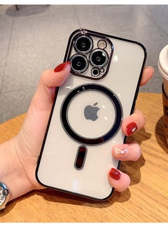 iphone case for apple iPhone Luxury Lens Protective back cover High End Shine Glow Slim TPU Back Cover with camera protection Design back cover Case Black