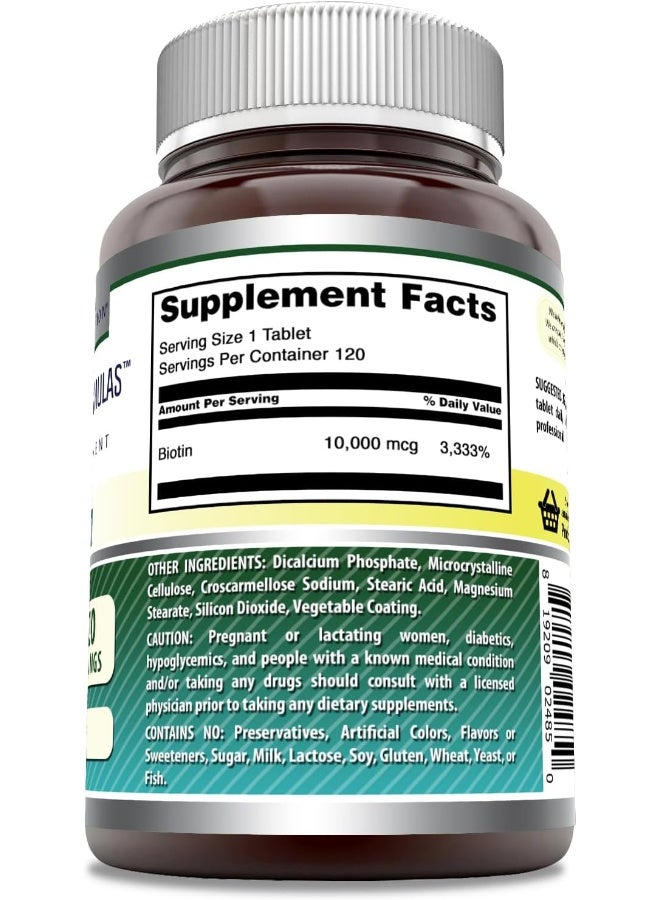 Amazing Nutrition Amazing Formulas Biotin 10000 Mcg, 120 Tablets - Image 2