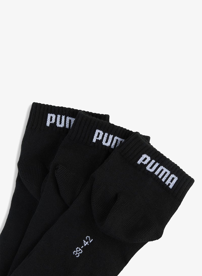 PUMA 3 Pack Plain Quarter Socks - Image 2