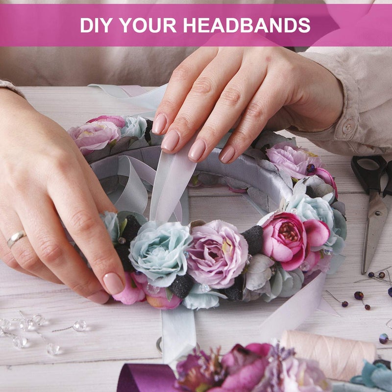 WILLBOND 24 Pieces Smooth Metal Headbands Blank Metal Headbands 2 Colors DIY Craft Wire Frame Hairband for Men Women Hair Accessory - Image 4