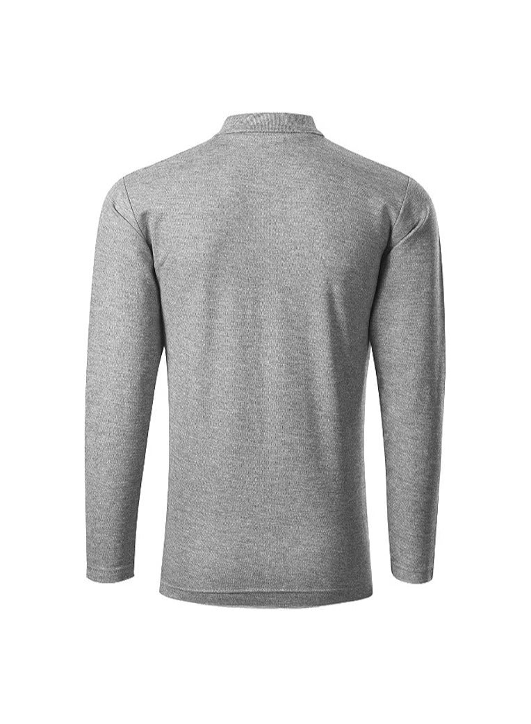 PRINTSHOP4ME 10Pcs Men's LONG SLEEVE POLO T-Shirt 220 GSM Pure Cotton Basic Colors  - Image 4